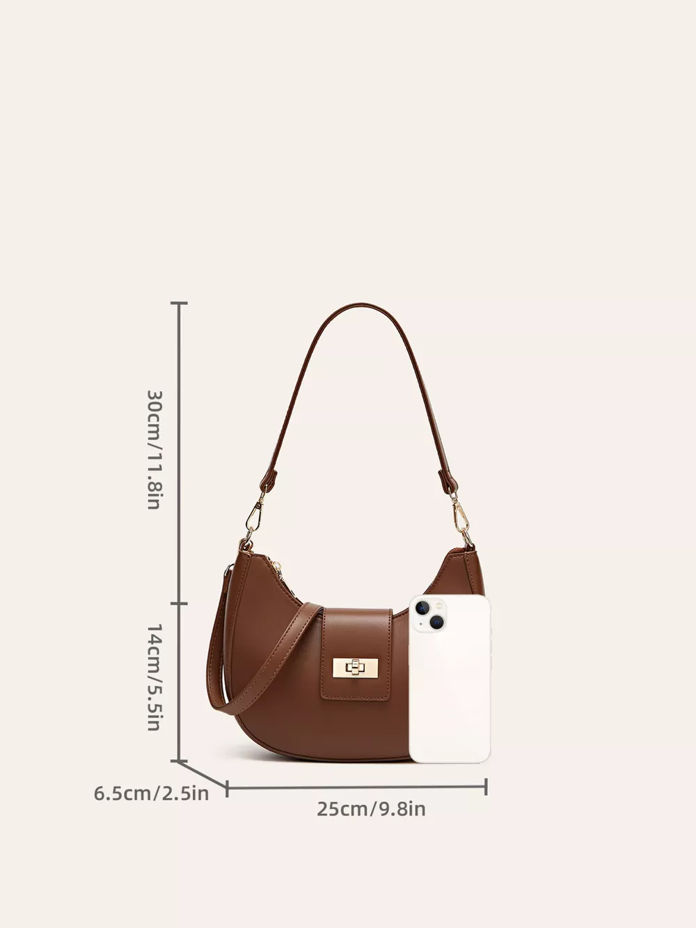 Buckle Closure Shoulder Bag, image 9