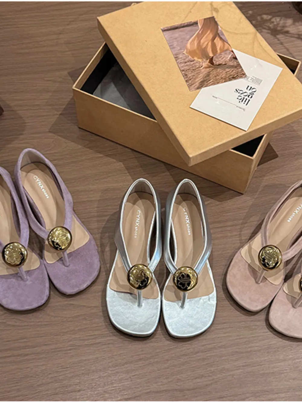 Toe Post Wedge Sandals, image 2