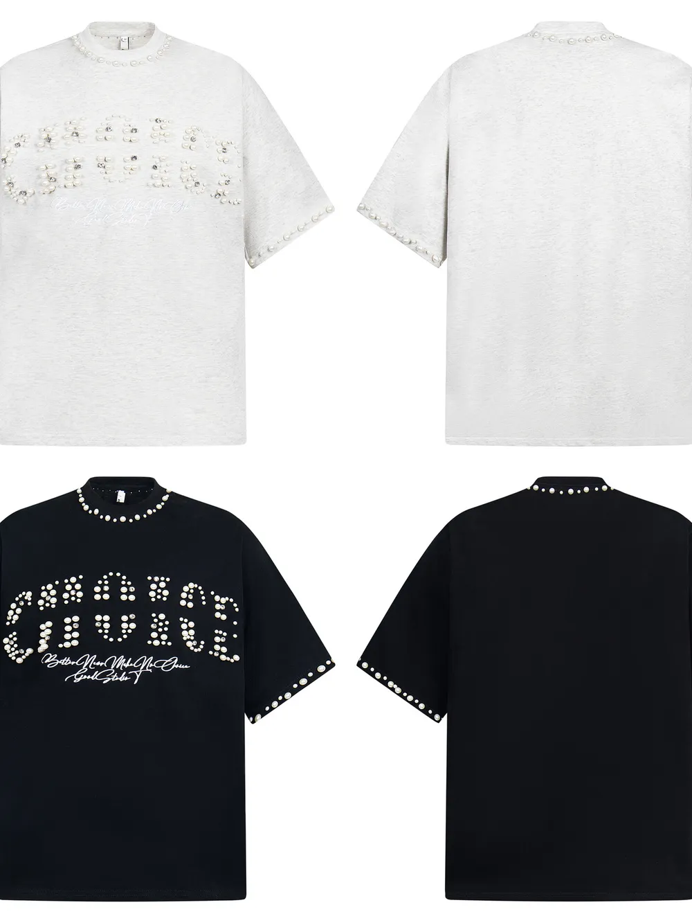Men's Pearl Detail Round Neck T-Shirt, image 6