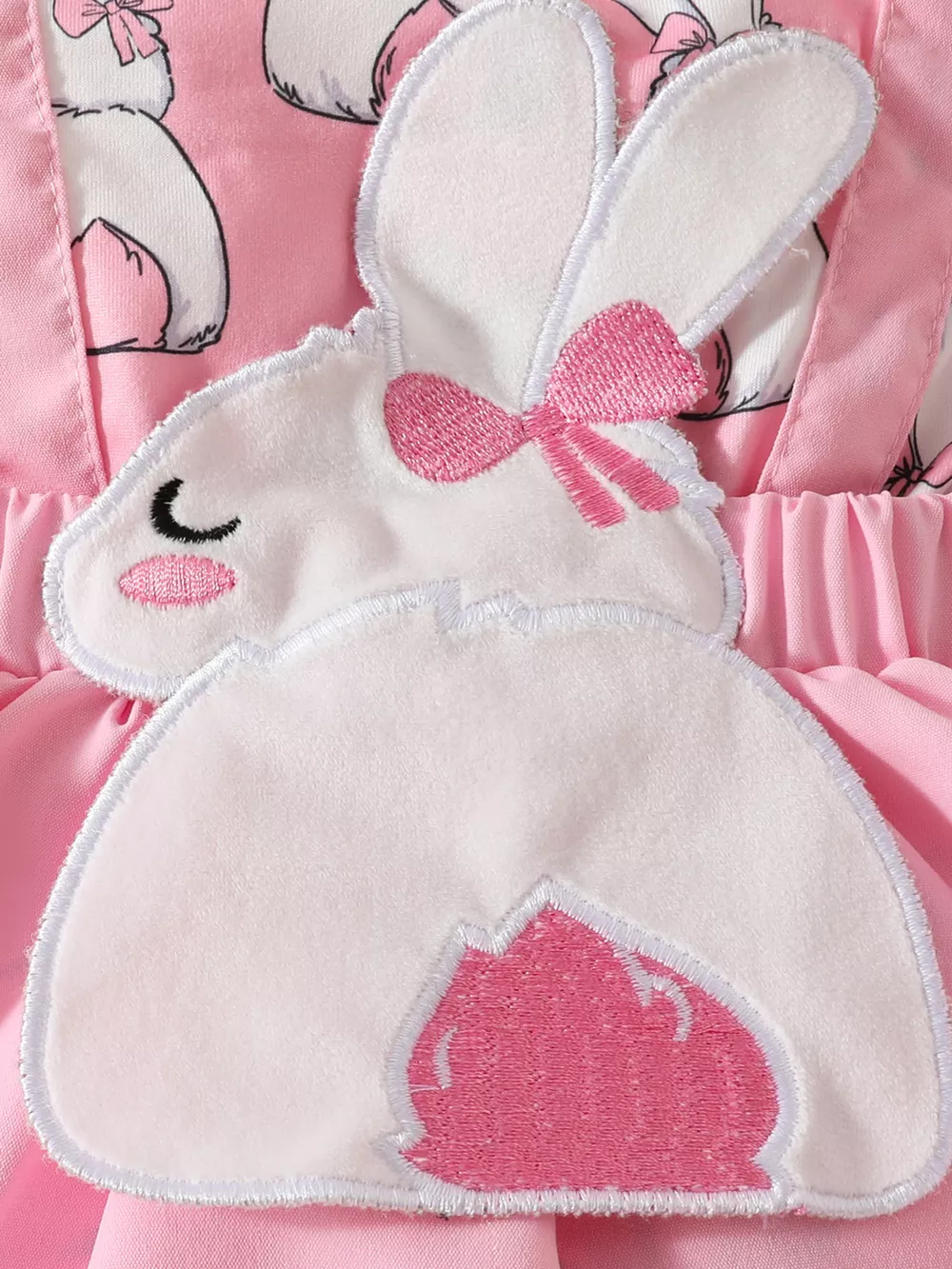 Children's Bunny Applique Bodysuit Dress & Headband Set, image 6