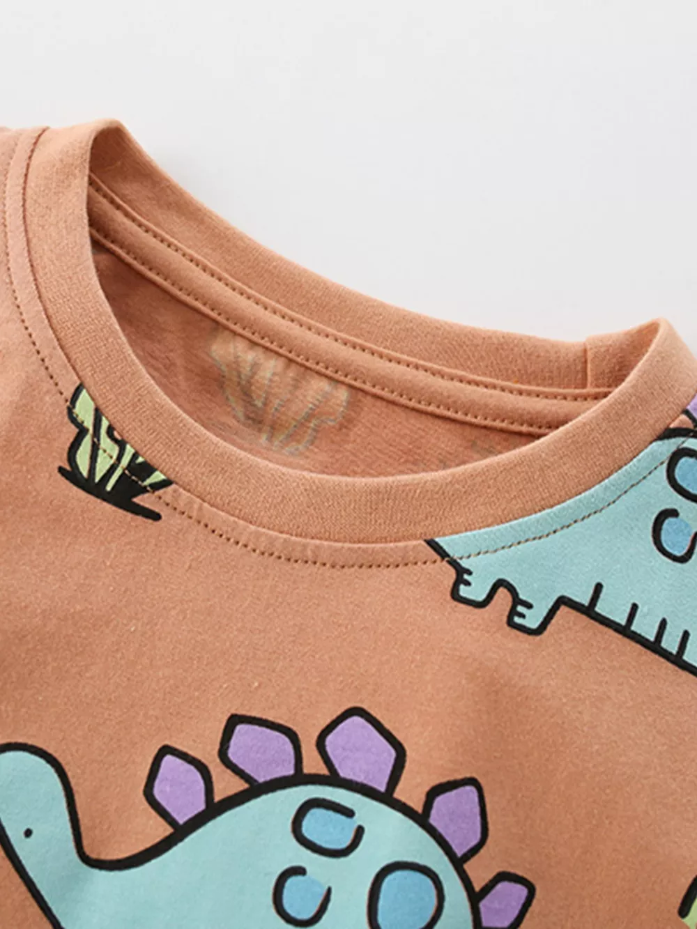Children's Dinosaur Print Round Neck Top and Shorts Set, image 4