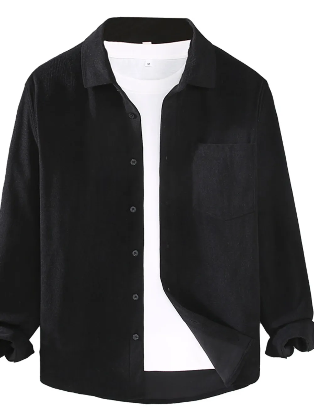 Men's Plus Size Button Up Long Sleeve Shirt, image 6