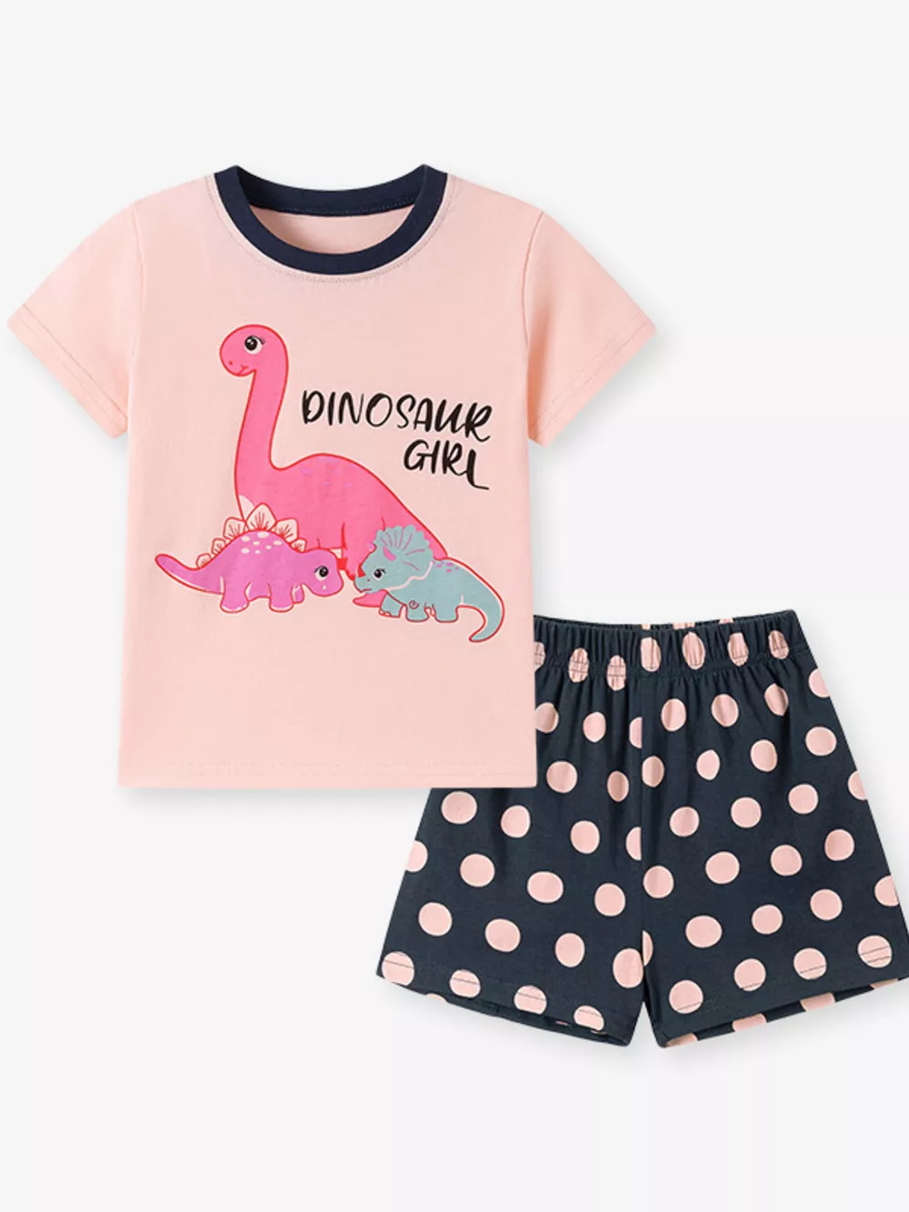 Children's Dinosaur Graphic Short Sleeve Tee and Shorts Set, image 2
