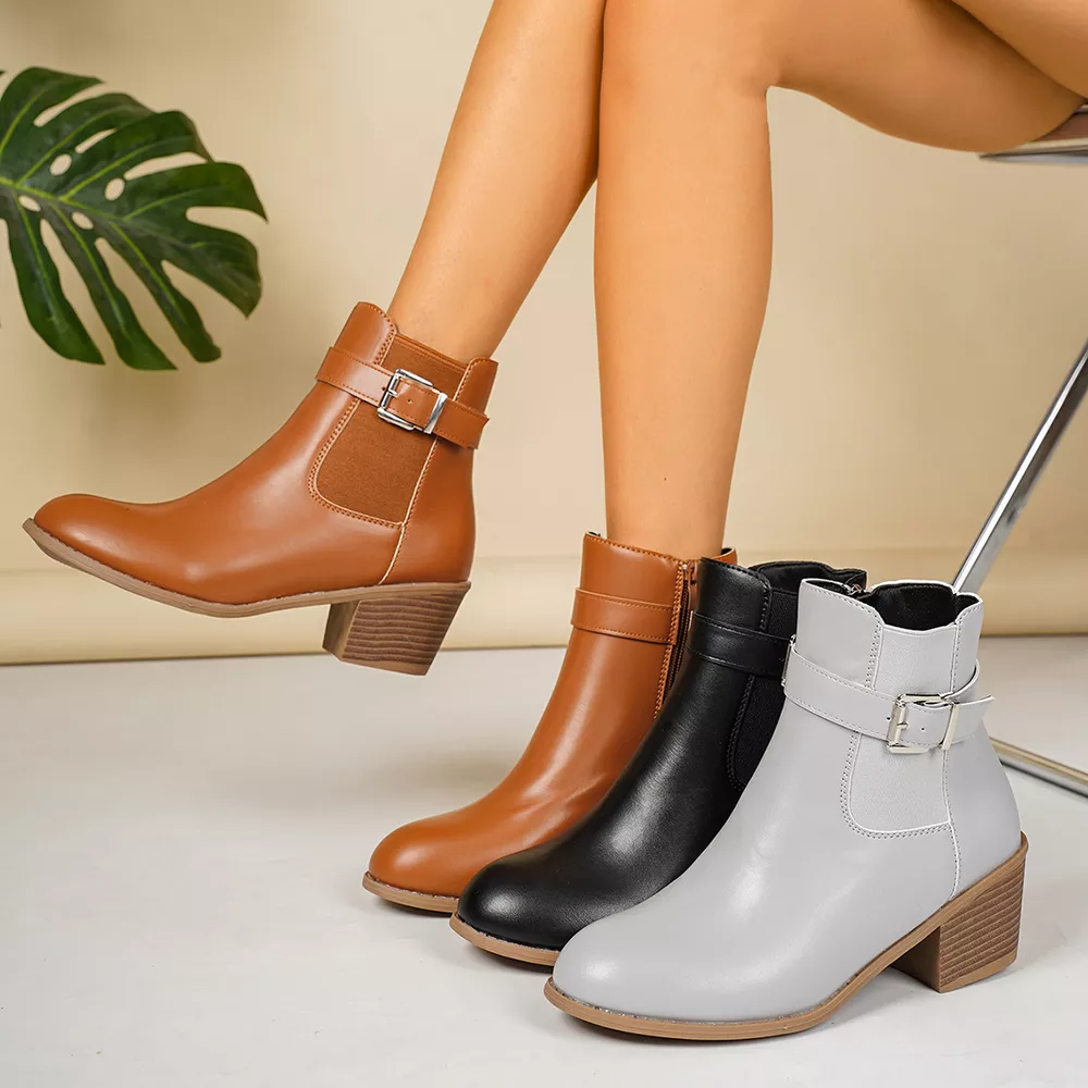 Point Toe Block Heels Boots, image 2