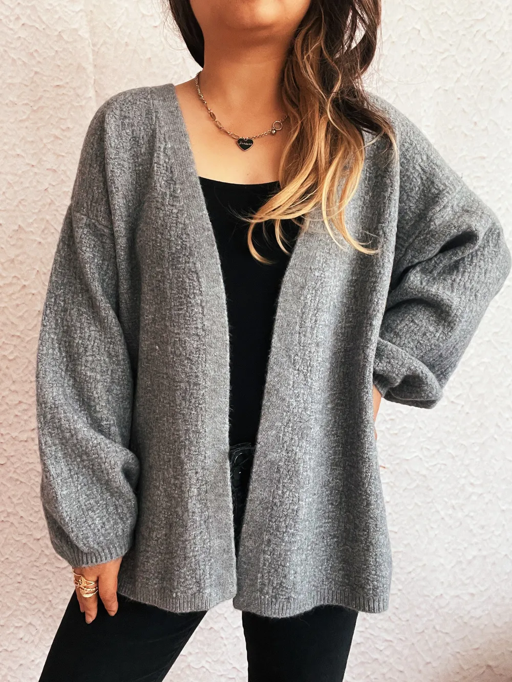 Open Front Long Sleeve Cardigan, image 7
