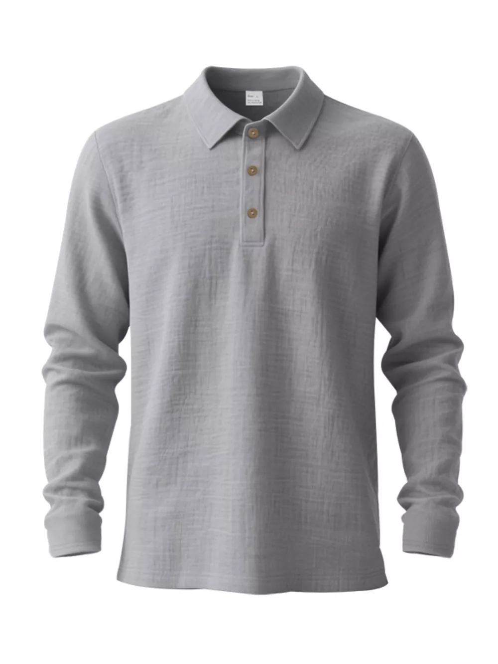Men's Full Size Classic Long Sleeve Polo Plus Size, image 17