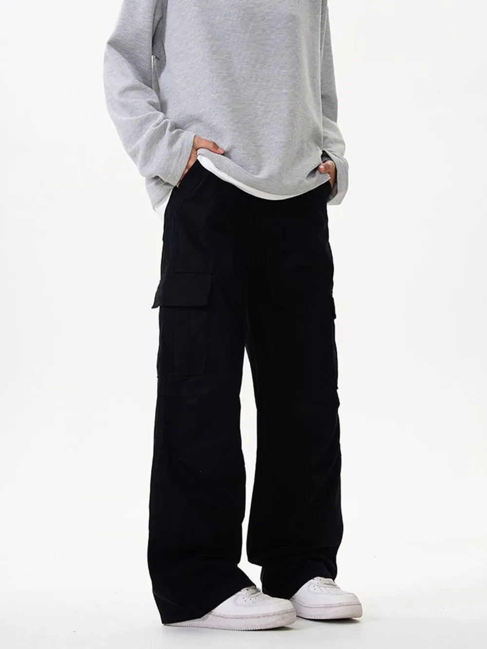 Men's Wide Leg Cargo Pants, image 9