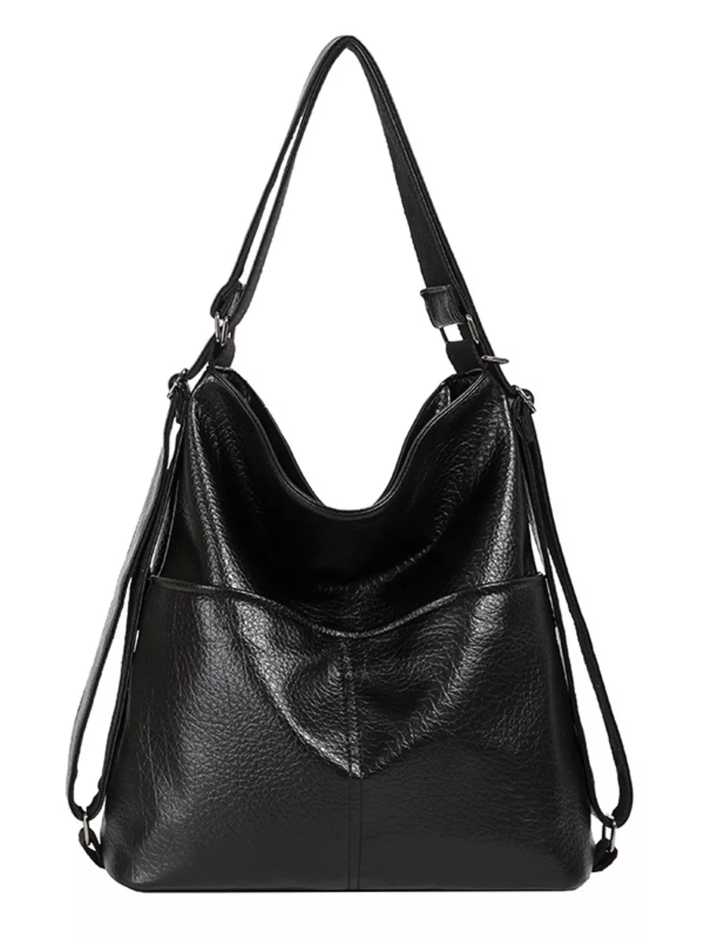 Leather Convertible Shoulder Bag, image 5