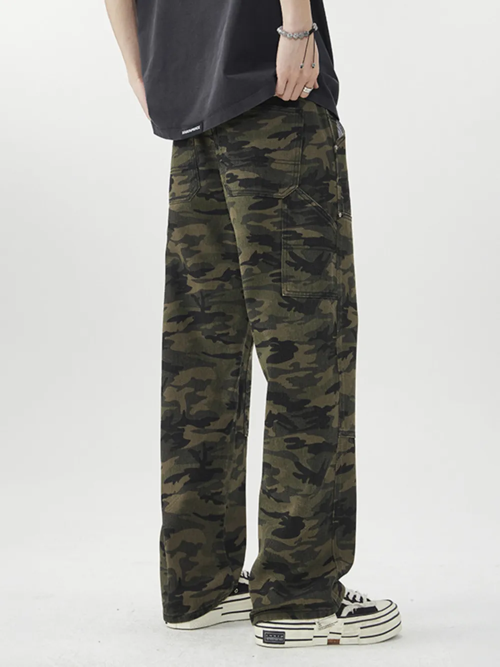 Men's Camouflage Loose Fit Jeans, image 6