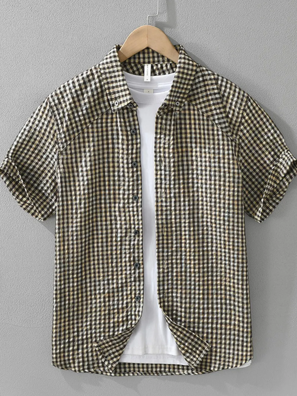 Men's Plus Size Button Up Short Sleeve Shirt, image 2