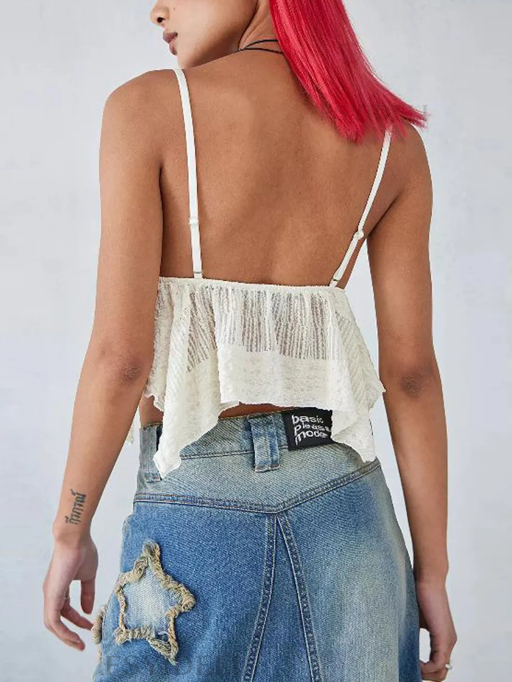 V-Neck Peplum Cami Top, image 5