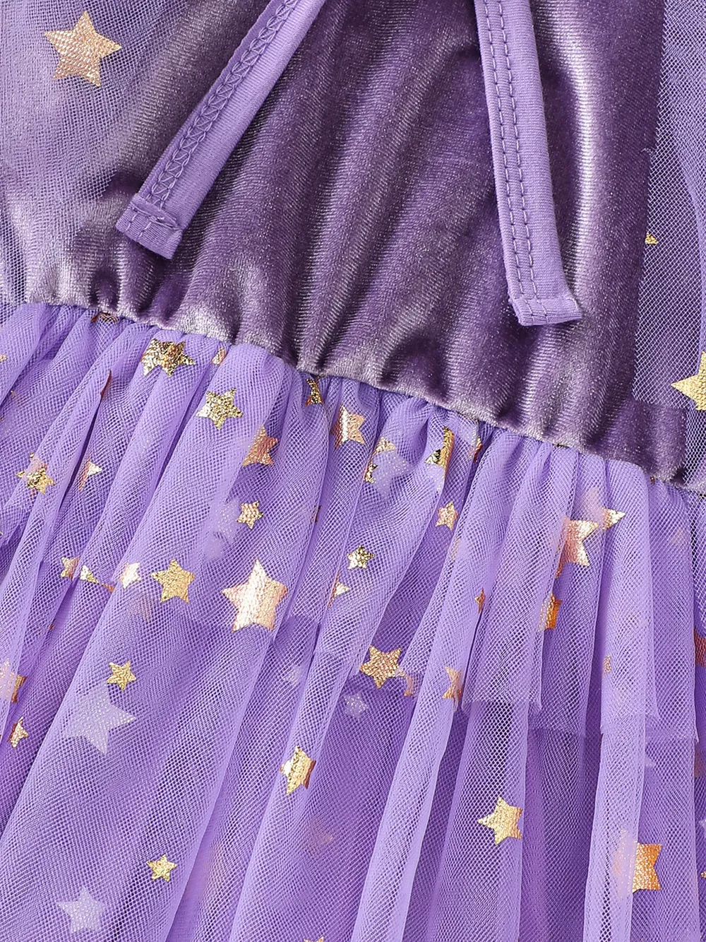Children's Halloween Velvet Dress and Mesh Cape Set, image 4