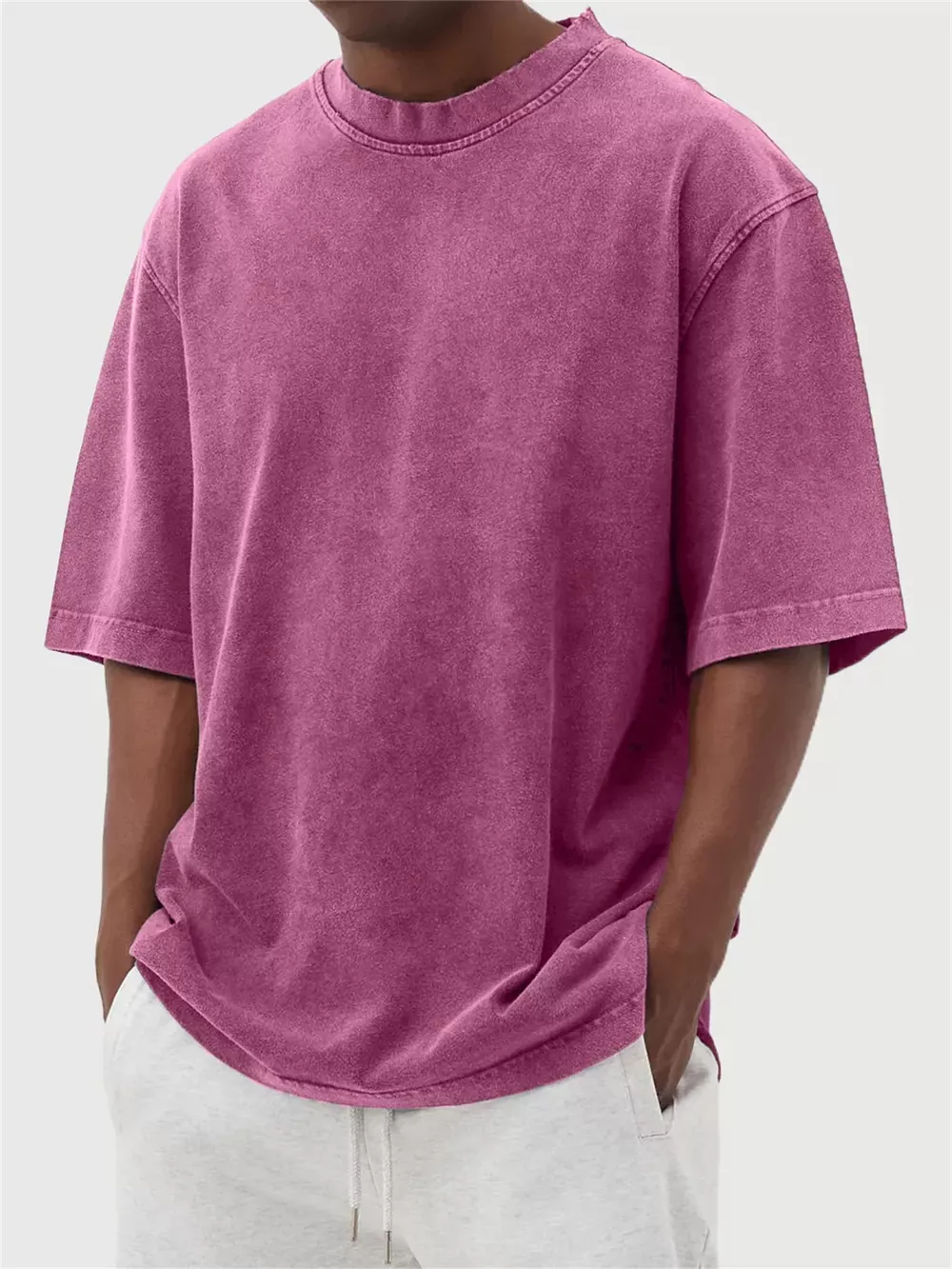 Men's Full Size Vintage Wash Oversized T-Shirt Plus Size, image 9
