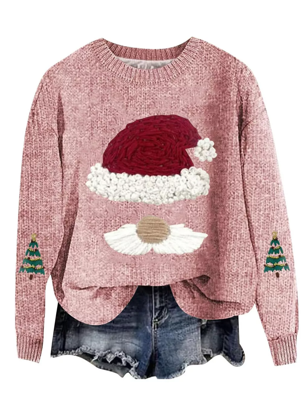 Christmas Graphic Dropped Shoulder Sweater, image 7