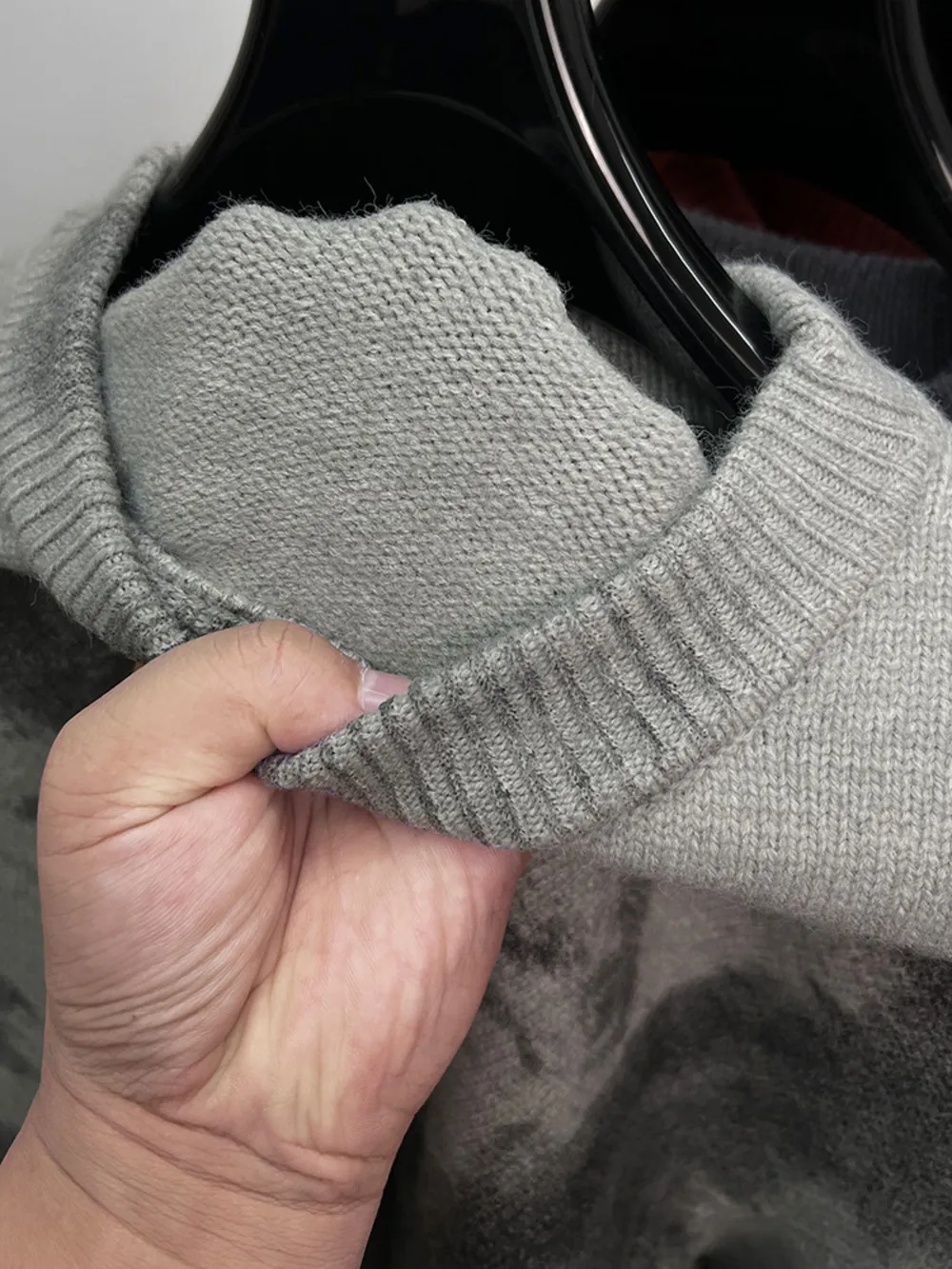 Men's Plus Size Ribbed Hem Round Neck Sweater, image 5
