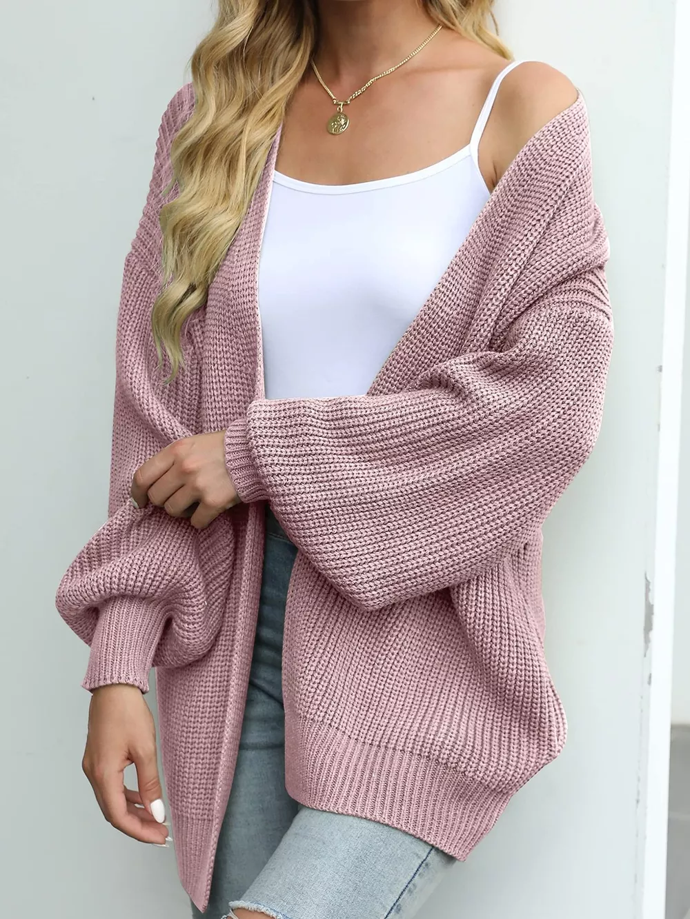 Chunky Knit Open Front Cardigan, image 8