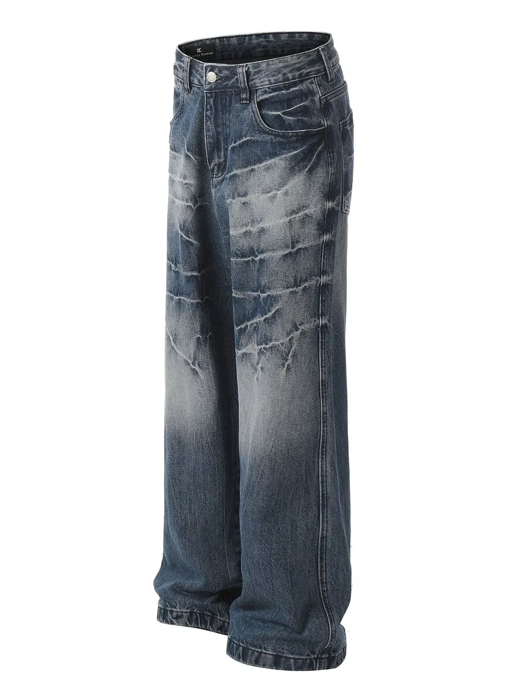 Men's Loose Fit Vintage Wash Jeans, image 4
