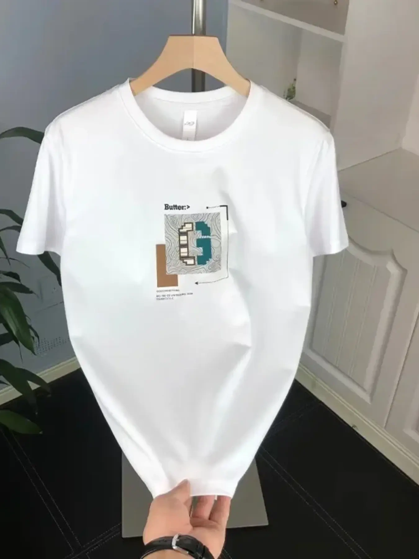Men's Full Size Round Neck Short Sleeve T-Shirt Plus Size, image 2
