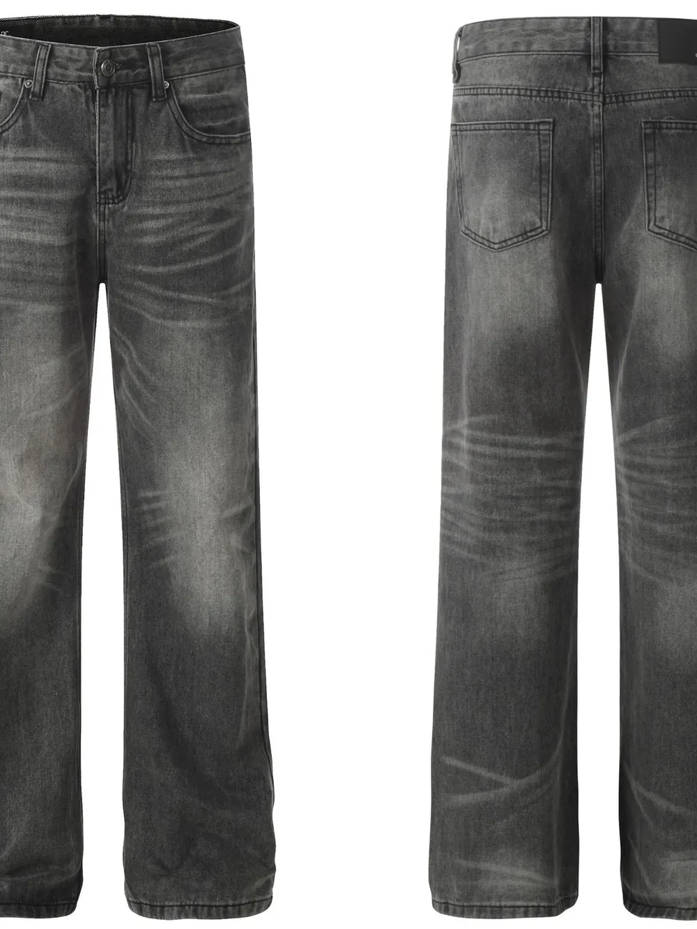 Men's Vintage Washed Straight Leg Jeans, image 4