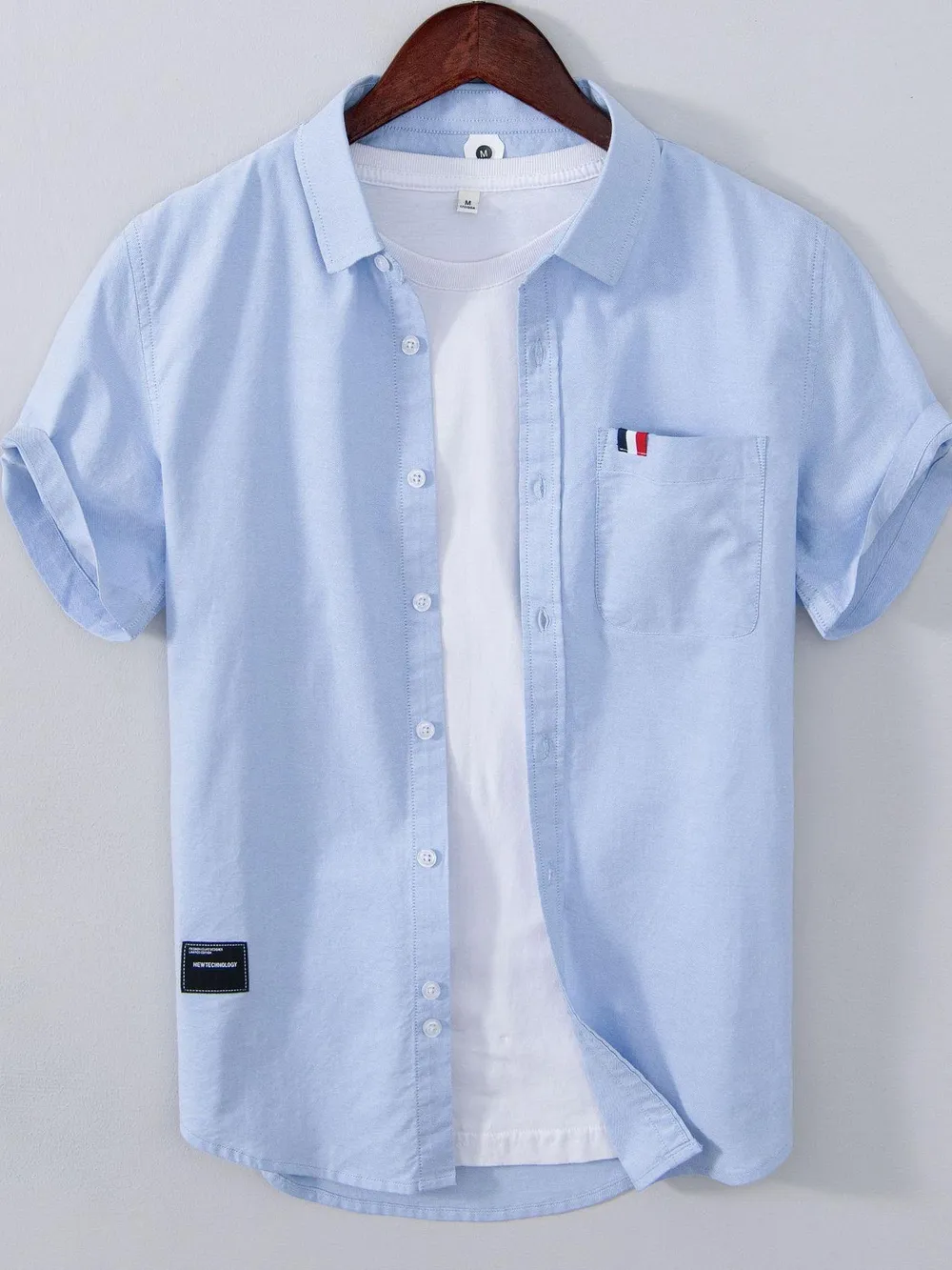 Men's Plus Size Button Up Short Sleeve Shirt, image 2