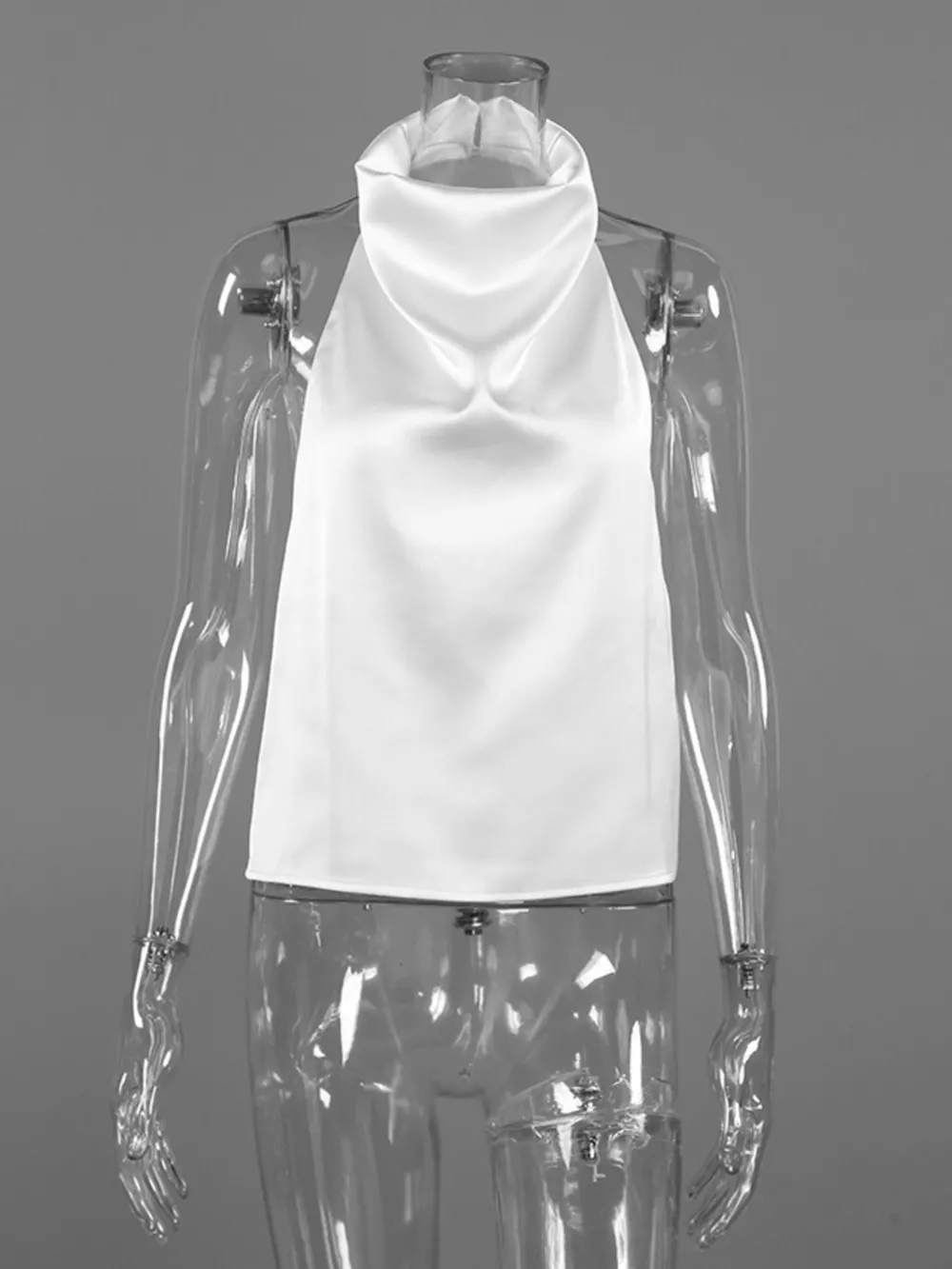 Halter Neck Satin Cami, image 8
