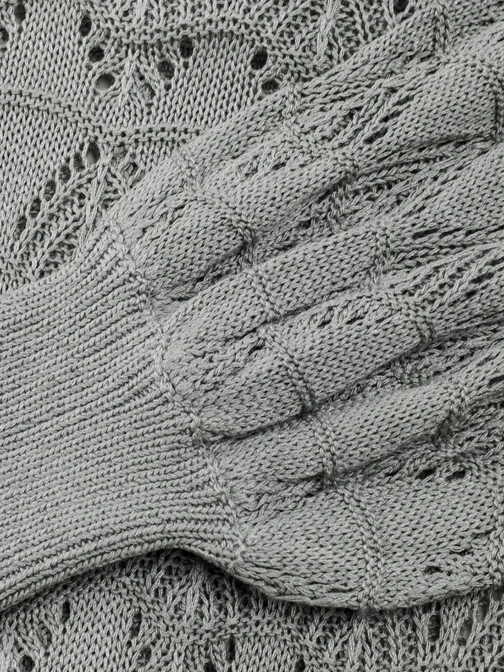 Buttoned Front Openwork Cardigan, image 18