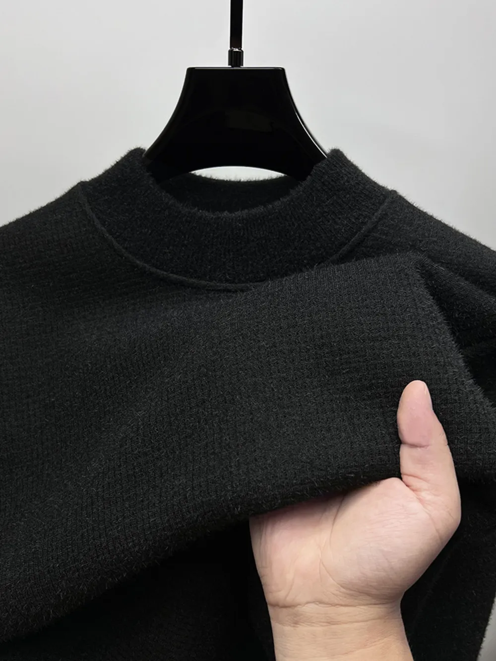 Men's Textured Long Sleeve Sweater, image 4
