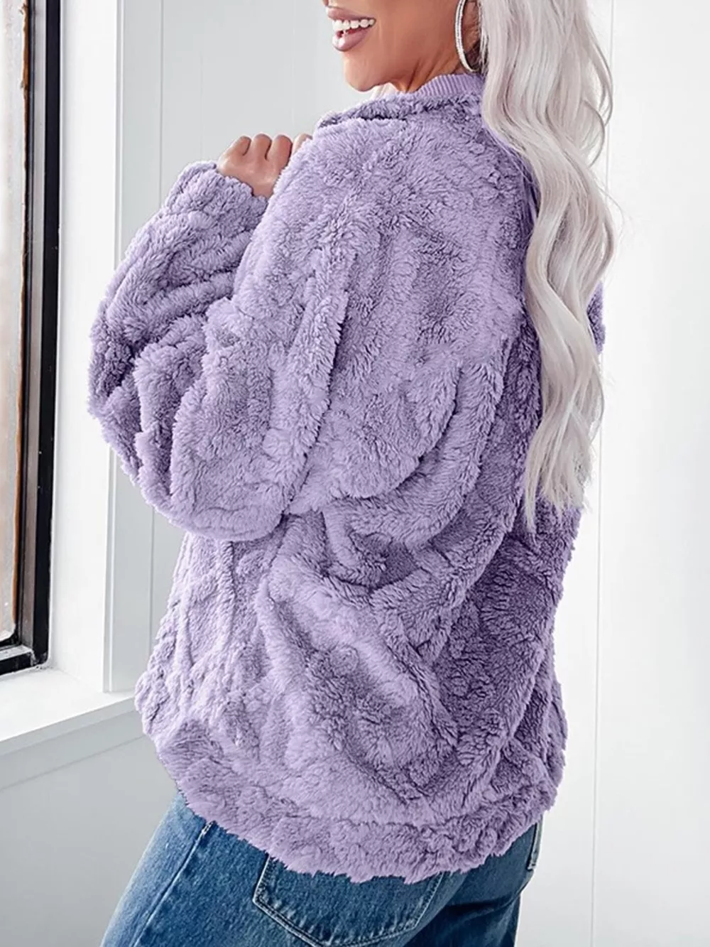 Cozy Fleece Quarter Zip Sweatshirt, image 15