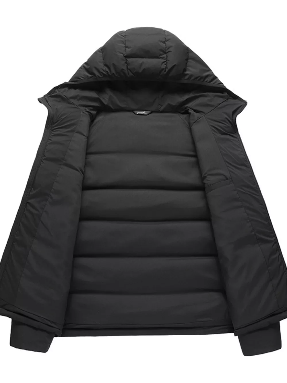 Men's Plus Size Hooded Padded Puffer Jacket, image 2