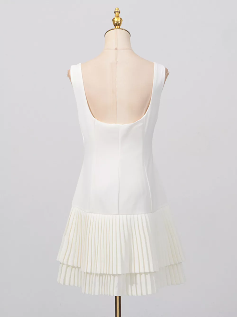Square Neck Pleated Mini Dress, image 9