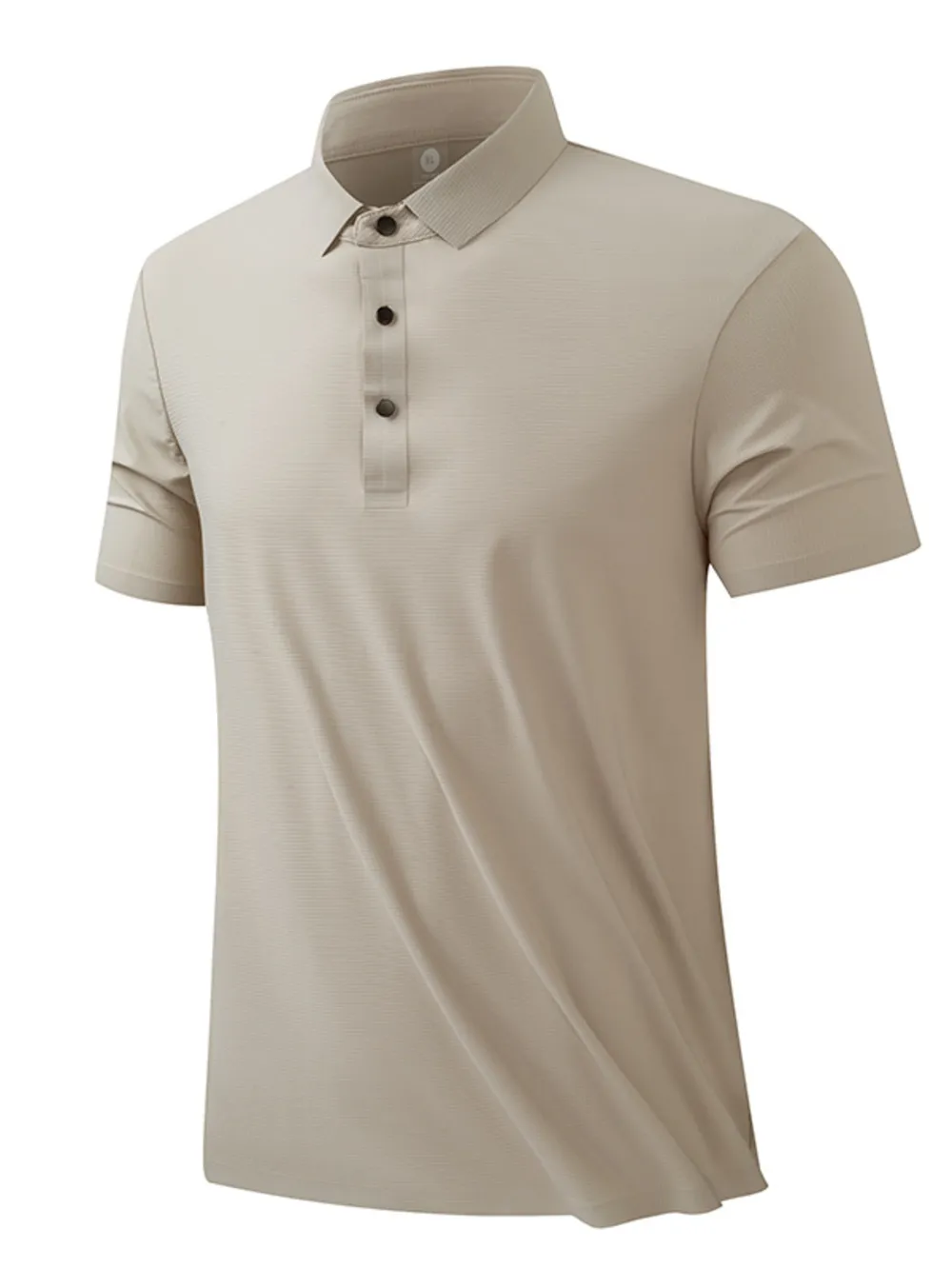 Men's Plus Size Button Detail Short Sleeve Polo, image 5