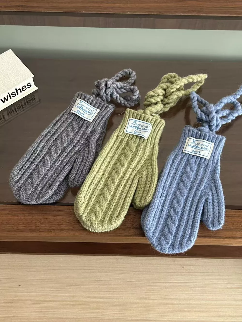 Cable Knit Warm Gloves, image 7