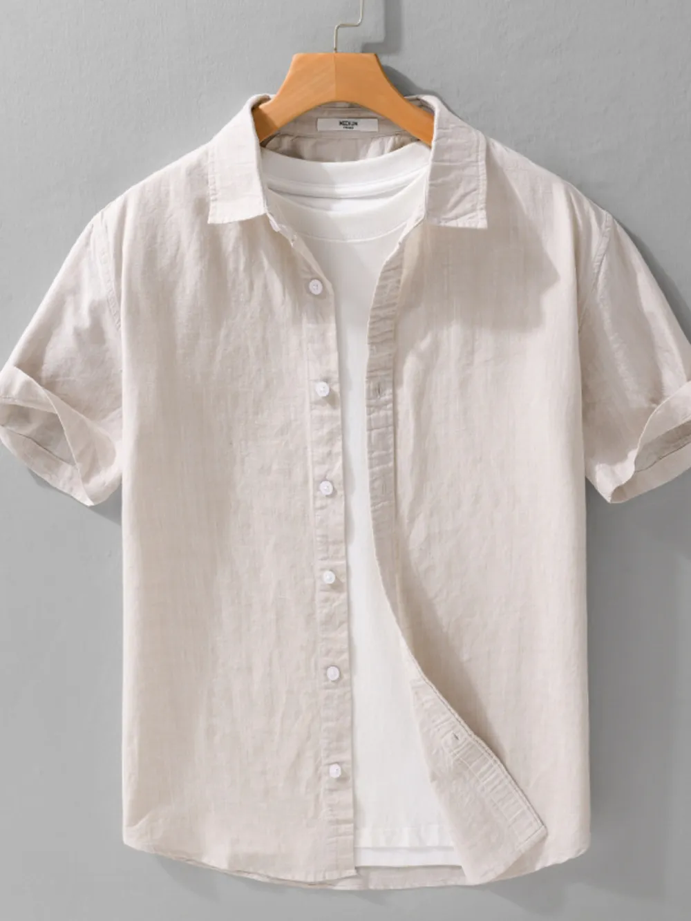 Men's Plus Size Button Up Short Sleeve Shirt, image 4