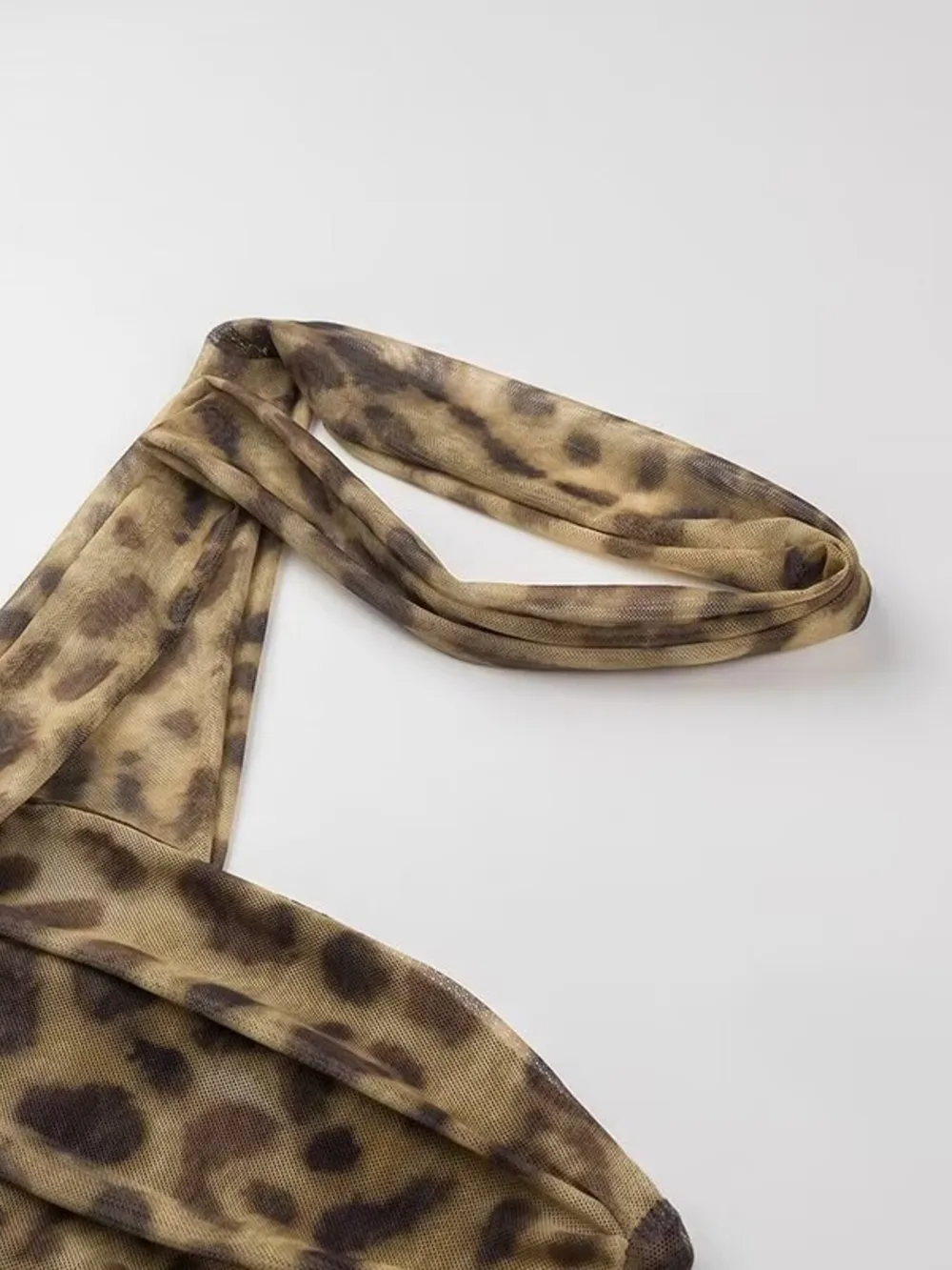 Ruched Leopard Print Tube Top, image 7