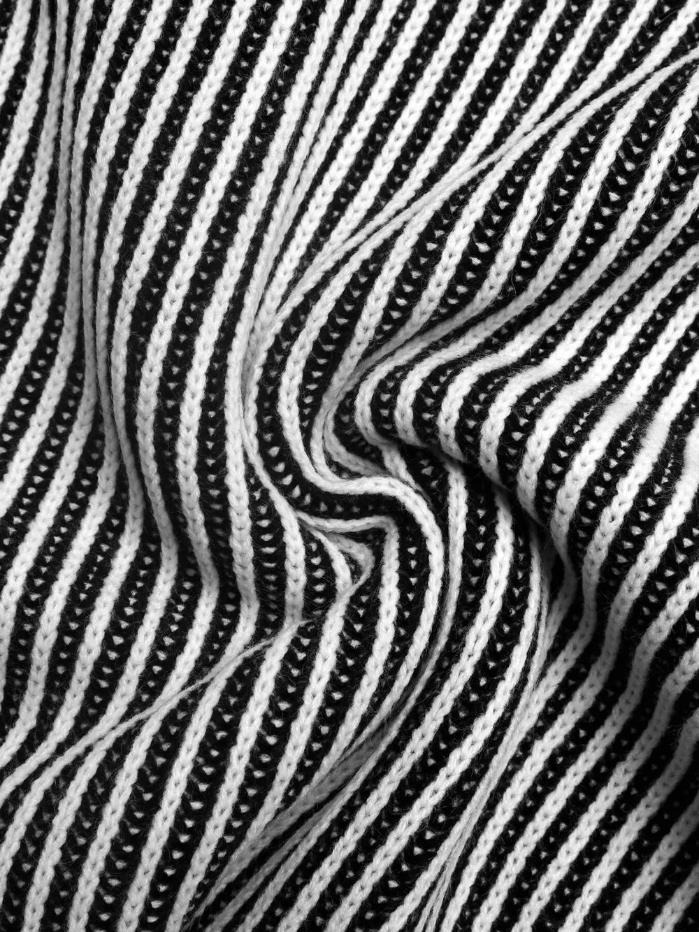 Striped Knit Sweater with Contrast Collar, image 10