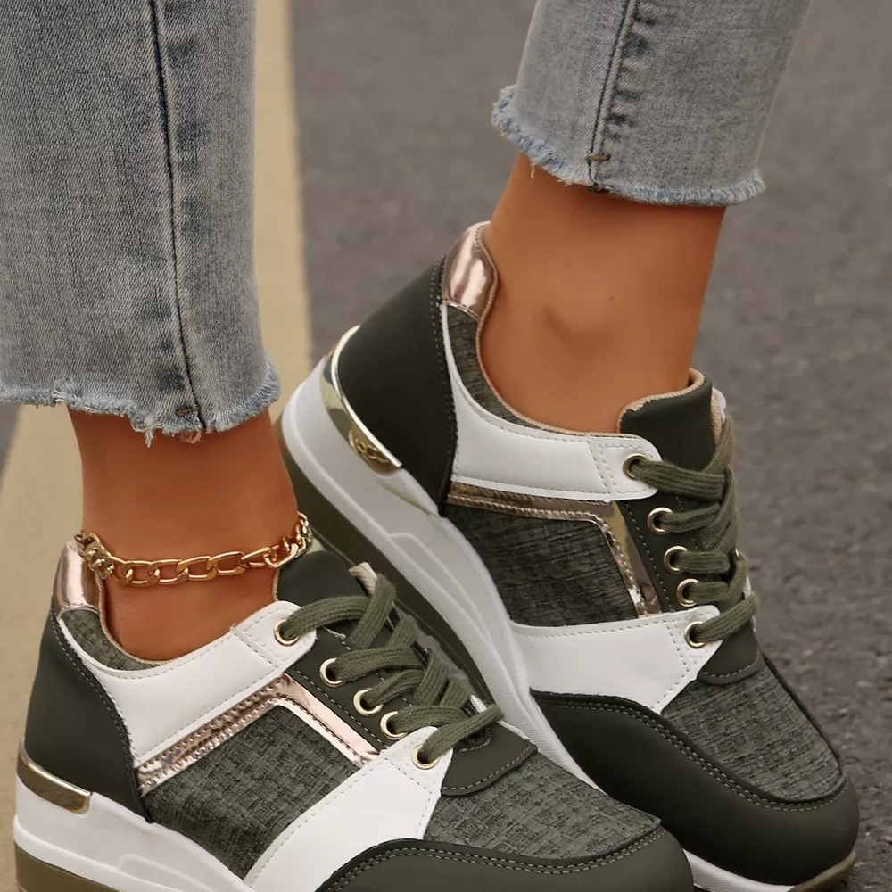 Round Toe Lace Up Sneakers, image 5