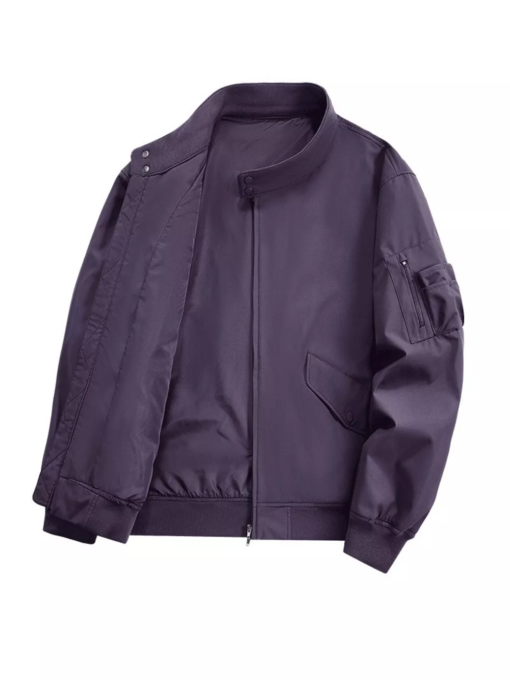 Men's Plus Size Casual Lightweight Zip Up Jacket, image 8