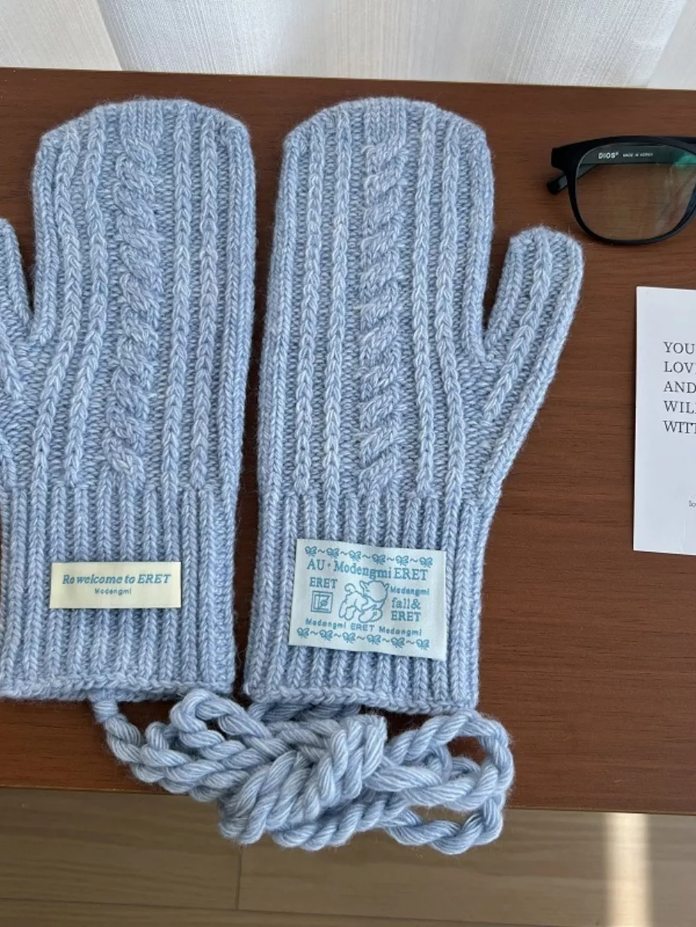 Cable Knit Warm Mittens Gloves, image 9