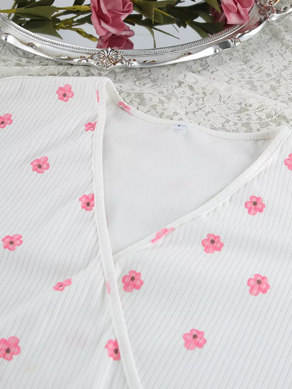 Floral Print Cami Dress and Cardigan Lounge Set, image 11