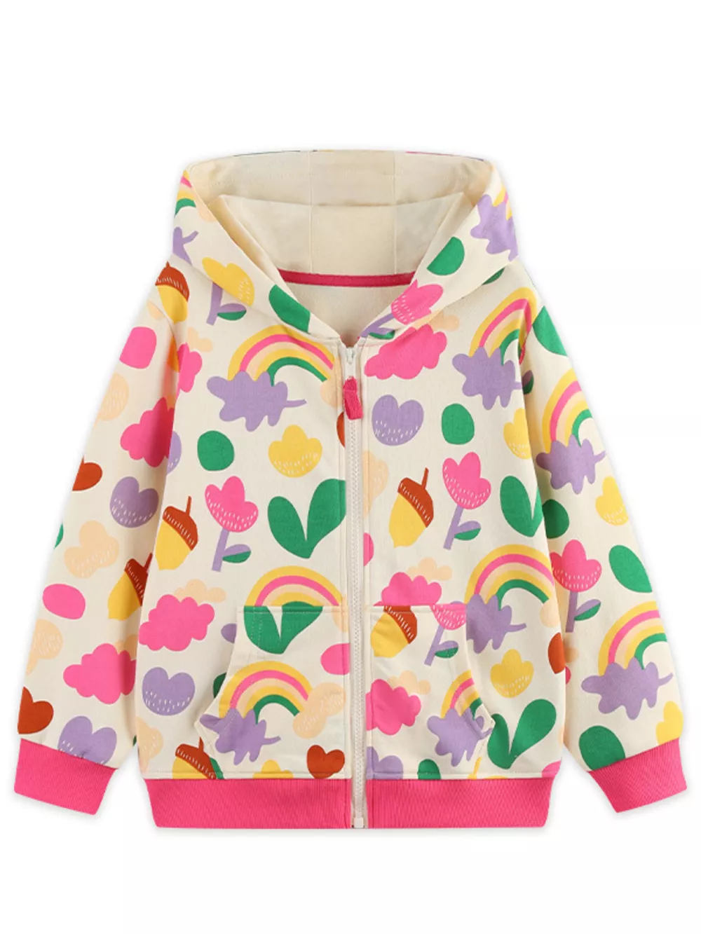 Children's Contrast Zip-Up Hoodie, image 2