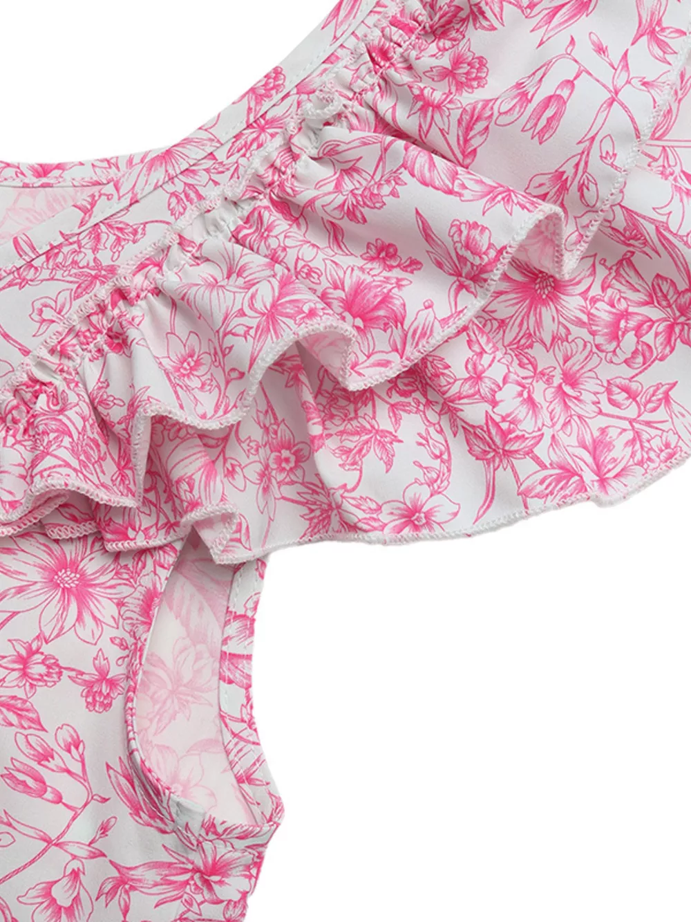 Floral Print Ruffle Sleeve Blouse, image 7