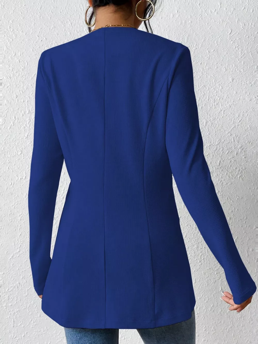 Single-Button Long Sleeve Blazer, image 13