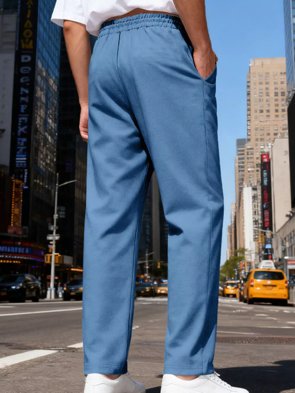 Men's Full Size Drawstring Straight Leg Pants Plus Size, image 9