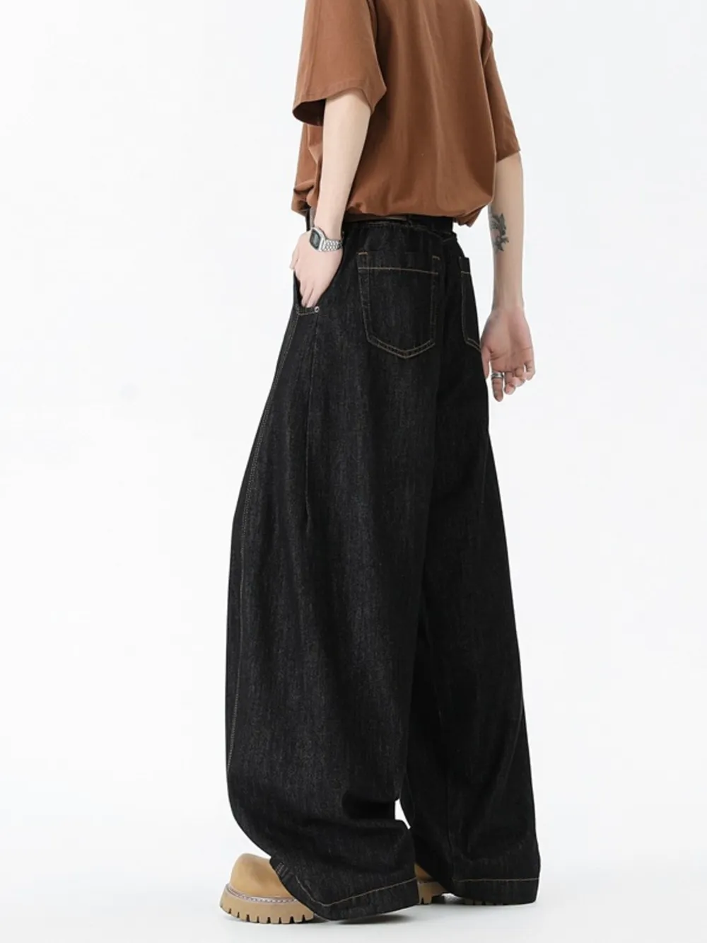 Men's Wide Leg Jeans, image 2