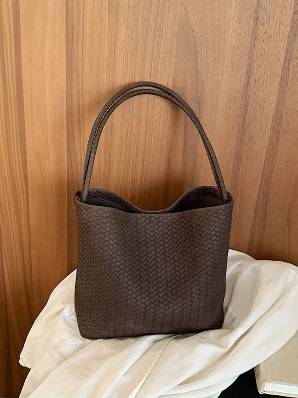 Vintage Woven Leather Shoulder Bag, image 2
