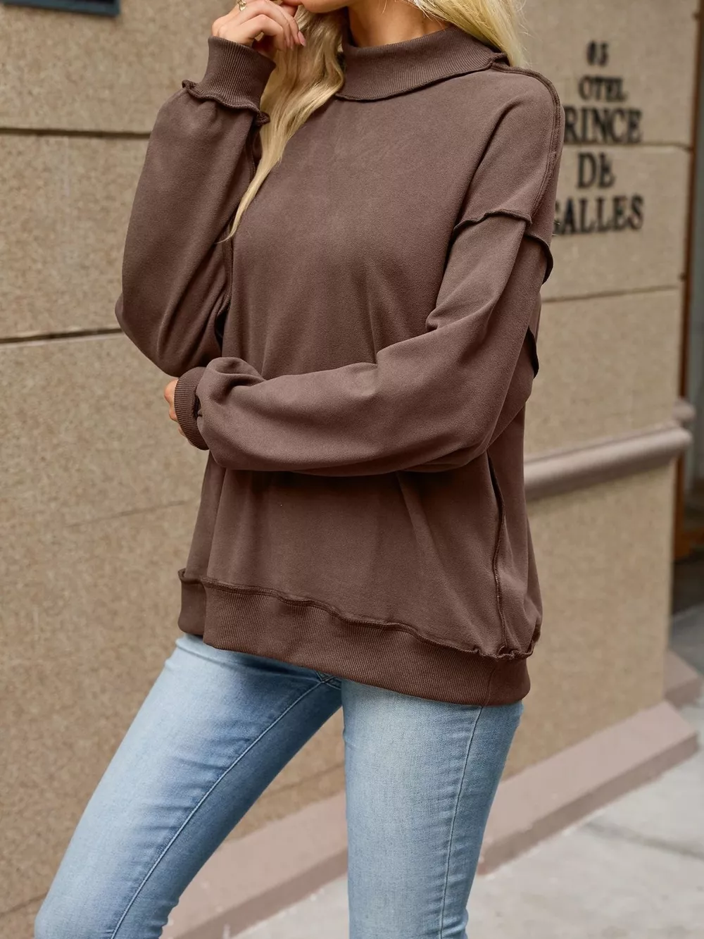Loose Fit Crew Neck Sweatshirt, image 22