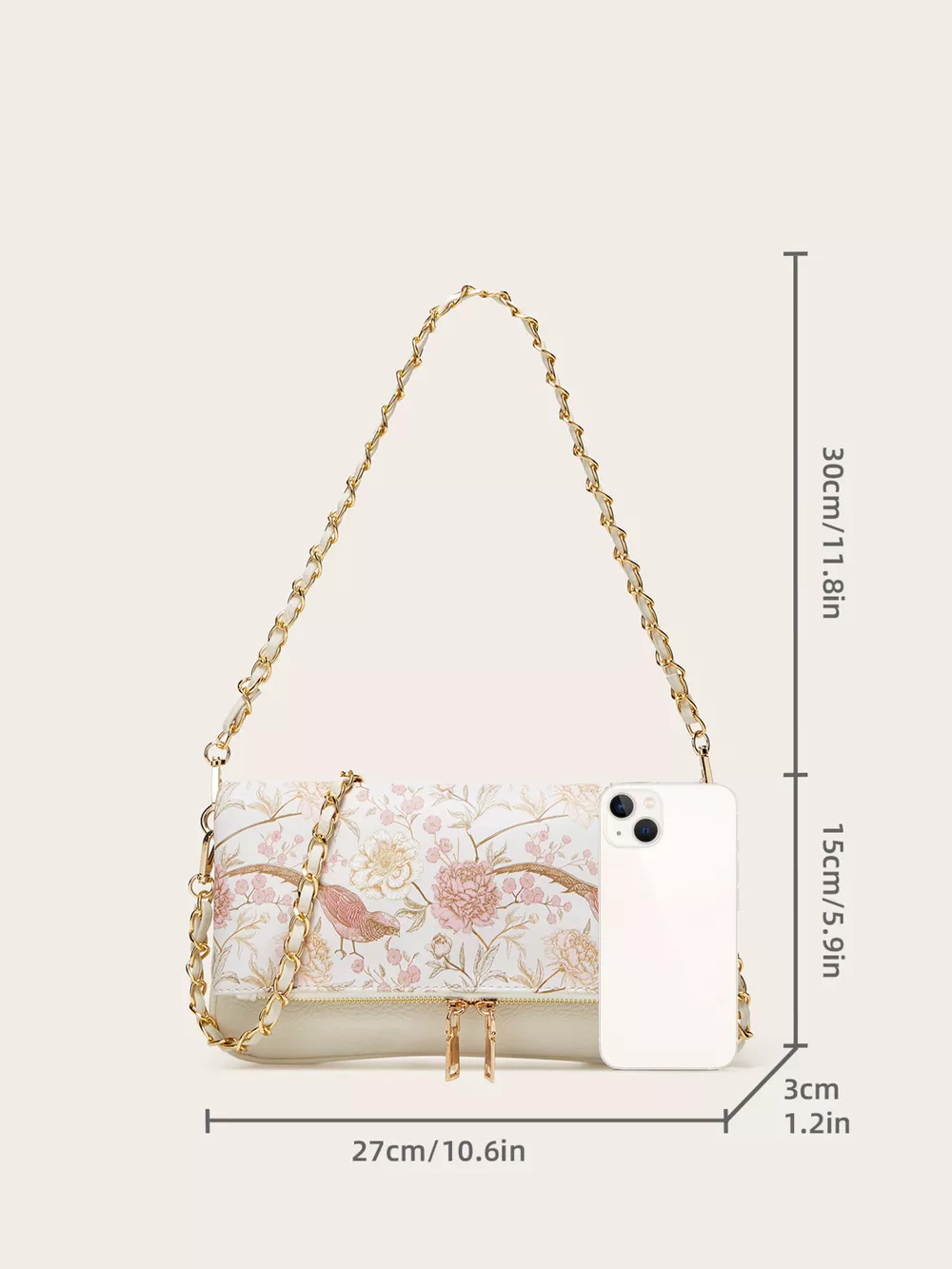 Floral Chain Shoulder Bag, image 4