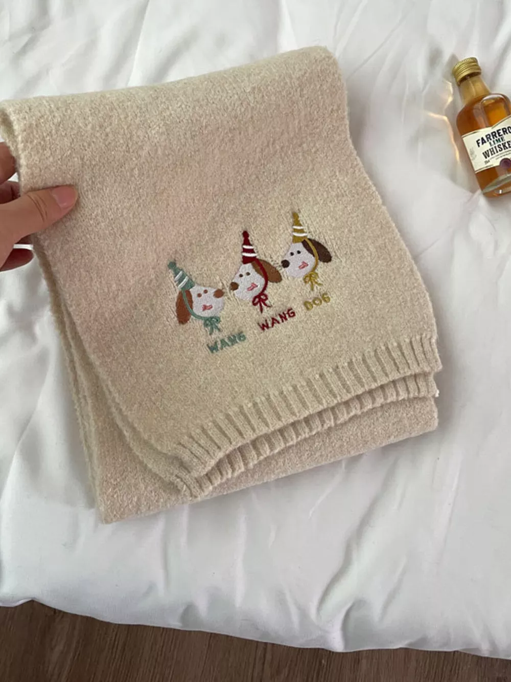 Embroidered Dog Plush Scarf, image 3