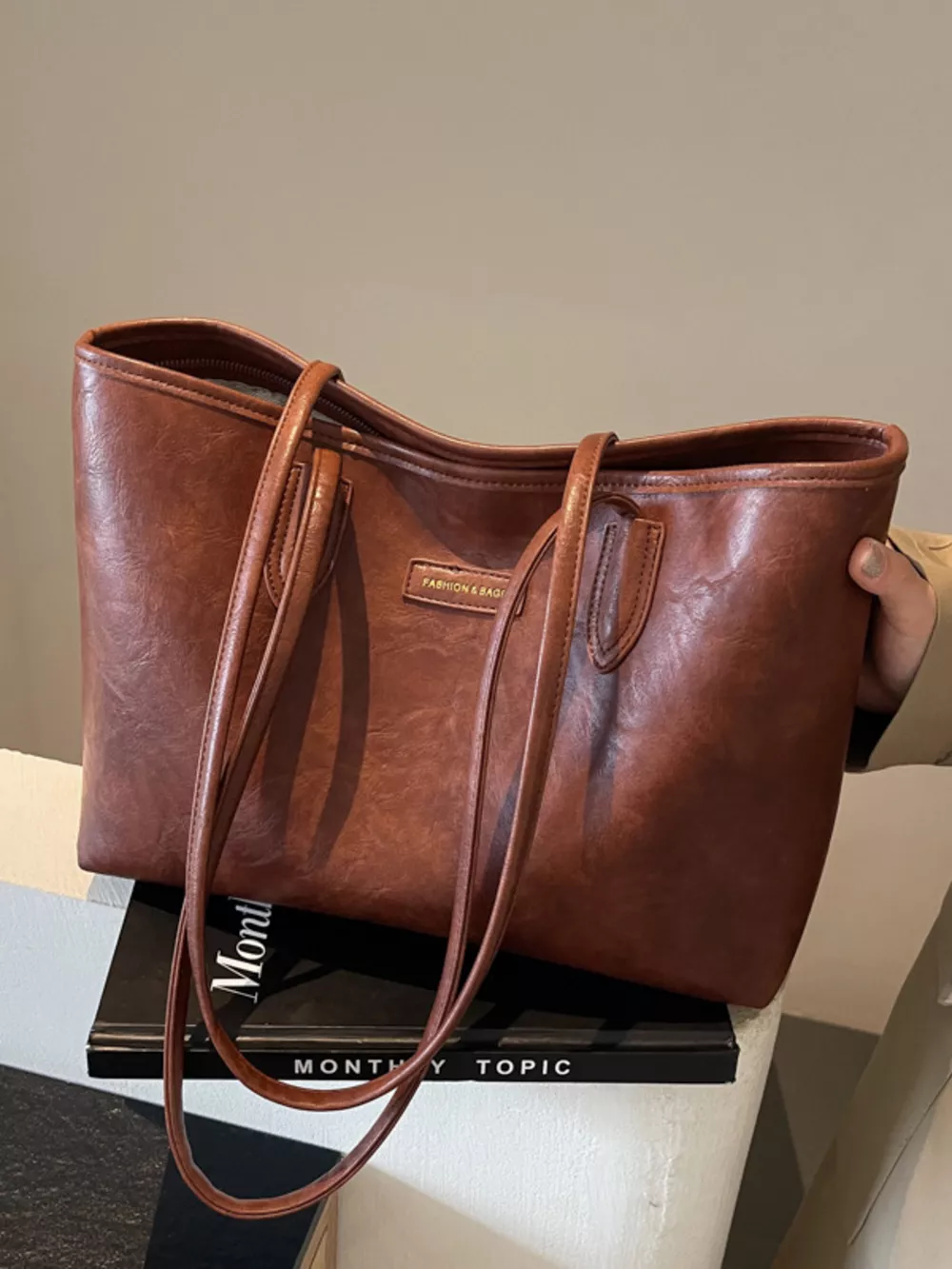 PU Leather Tote Bag, image 4