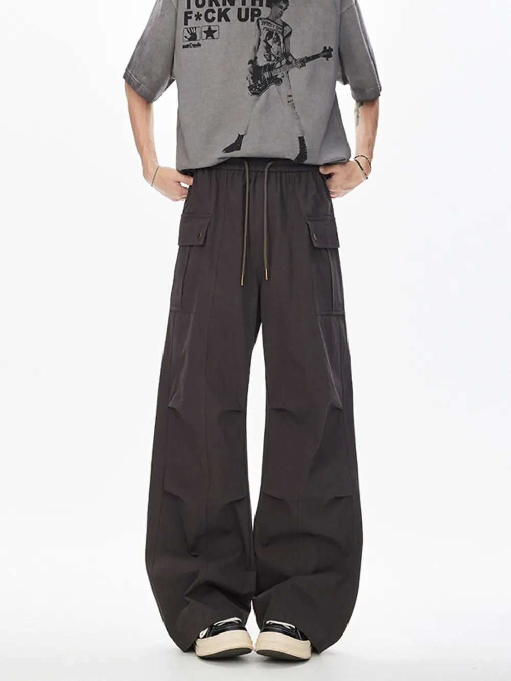 Men's Drawstring Cargo Pants, image 4